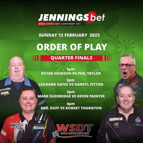 World Seniors Darts on Twitter: "Quarter-Finals 🎯 The last 8 of the ...