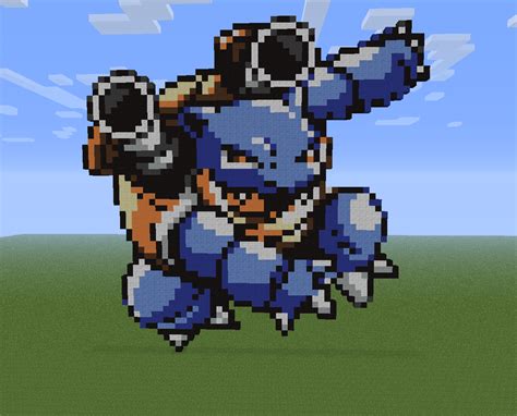 Blastoise, Minecraft Pixel art by boltyhead on DeviantArt