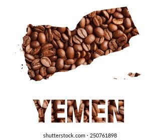 Yemen Map Word Coffee Beans Isolated Stock Photo 250761898 | Shutterstock