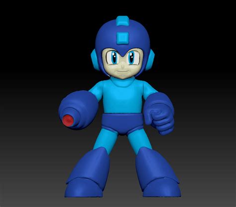 Megaman action figure for 3d printing .stl .obj