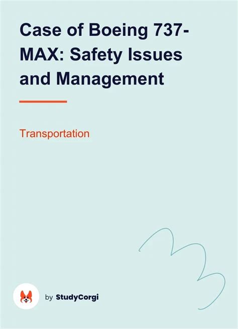 Case of Boeing 737-MAX: Safety Issues and Management | Free Essay Example