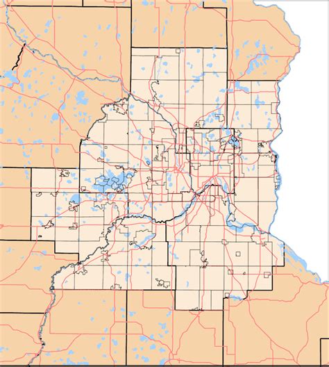 Twin Cities Map 2 - MapSof.net