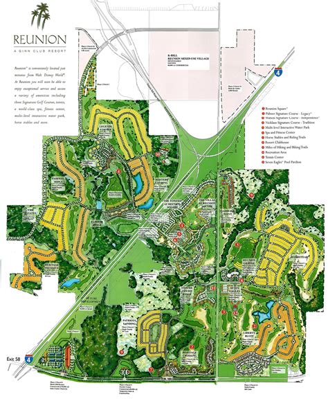 Map Of Reunion Resort Florida - Printable Maps