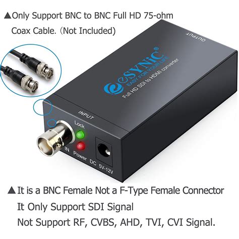 3g Sdi To Hdmi 1080p Av Converter Support Coaxial Cable With Bnc Male ...