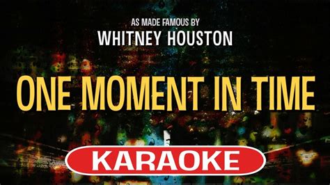 One Moment In Time Karaoke Version by Whitney Houston (Video with ...