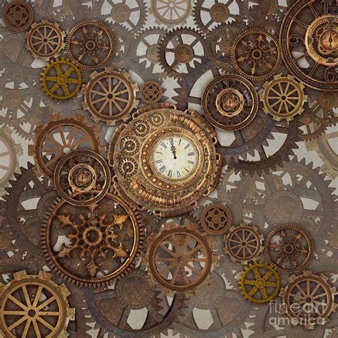 Steampunk clockwork Digital Art by EllerslieArt | Fine Art America