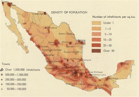 Population Density Map Of Mexico