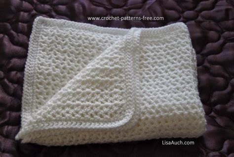 Easy Crochet V Stitch Crocheted Baby Afghan ~ FREE Crochet Pattern