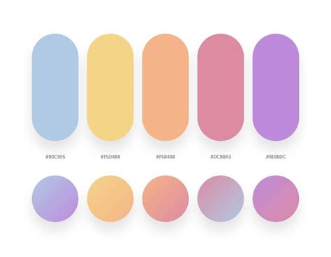 50 Beautiful Color Palettes With Their Similar Gradient Palettes