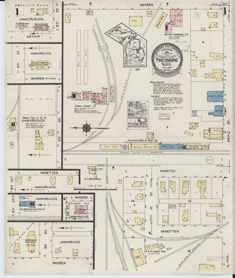 Map, Pinconning, Michigan | Library of Congress