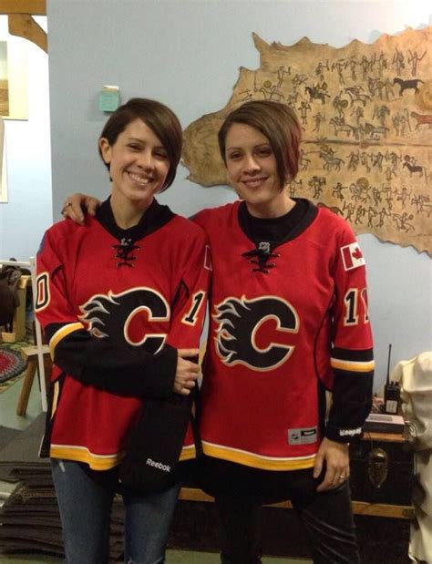 Tegan & Sara / Calgary Flames! | Tegan and sara, Varsity jacket ...