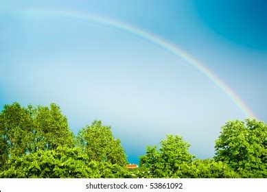 Blue Sky Clouds Rainbow Stock Photo 53861092 | Shutterstock