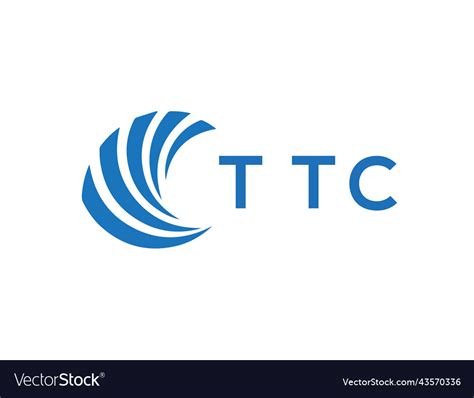 Ttc letter logo design on white background Vector Image