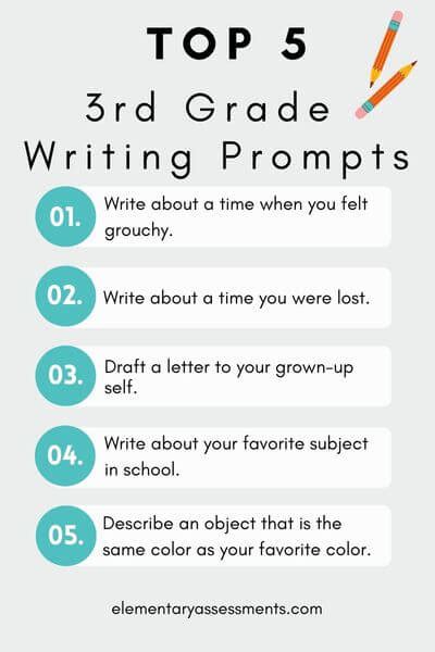 101 Great Third Grade Writing Prompts