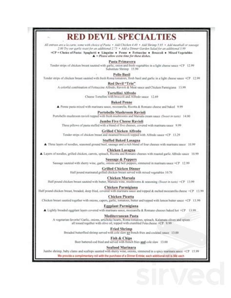 Red Devil Restaurant & Bar menus in Pinetop-Lakeside, Arizona, United States