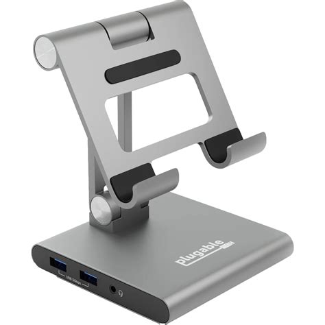 Plugable USB-C Docking Station with Phone/Tablet Stand UDS-7IN1