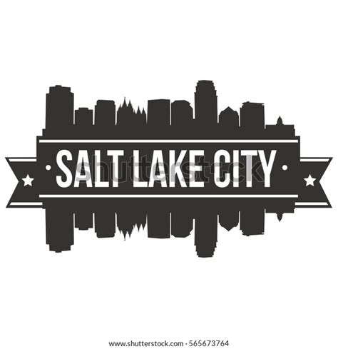 Salt Lake City Skyline Stamp Silhouette Stock Vector (Royalty Free ...