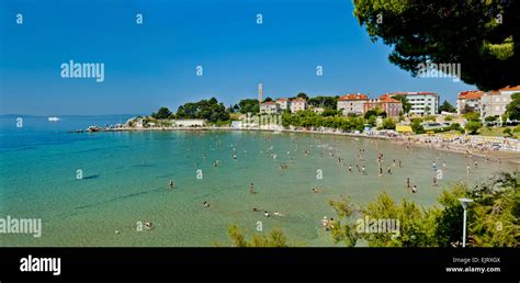 bacvice beach during summer in the city of split, croatia, europe Stock Photo - Alamy