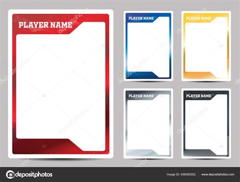 Hockey Player Trading Card Frame Border Template Design Flyer Stock ...