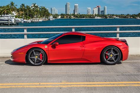 Ferrari 458 Spider Red Rental Options in Los Angeles