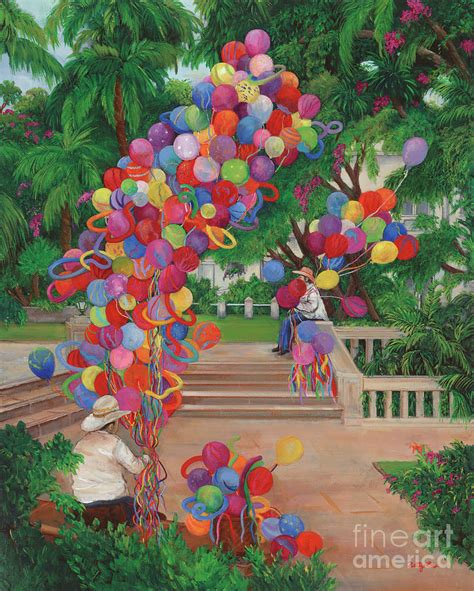 Balloon Men Painting by Betty Lou - Fine Art America