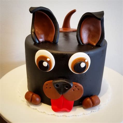 Dog Shaped Birthday Cake