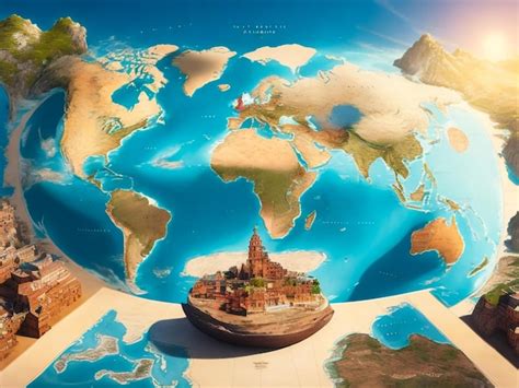 Premium AI Image | The beautiful world map