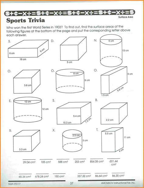 Surface area Worksheet 7th Grade | Volume worksheets, Mathematics worksheets, Area worksheets