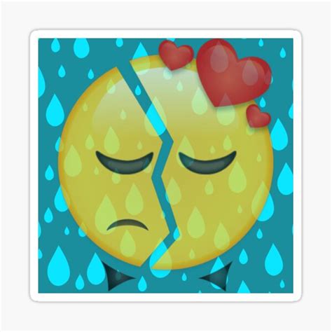 "Heartbreak Emoji (Custom Emoji Design)" Sticker by kingnicholas4 | Redbubble