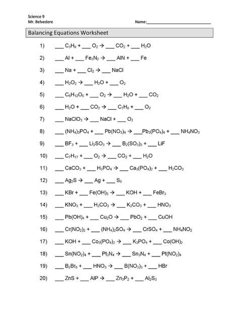 49 Balancing Chemical Equations Worksheets [with Answers] | Balancing ...