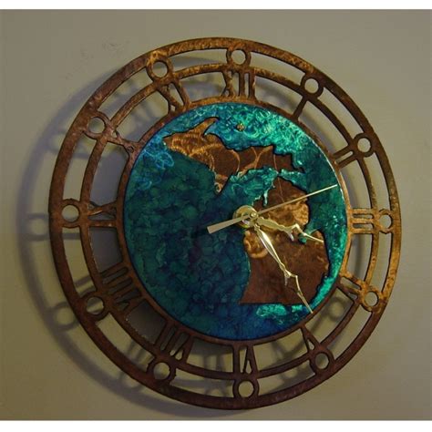 Michigan Clock Large | Handmade Michigan