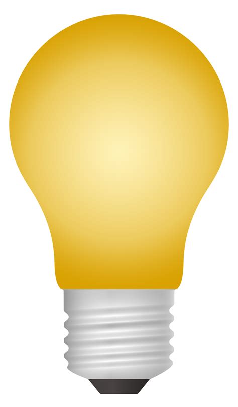 Vaňa Úplne suché zavádzajúce glowing yellow light bulb png v ...