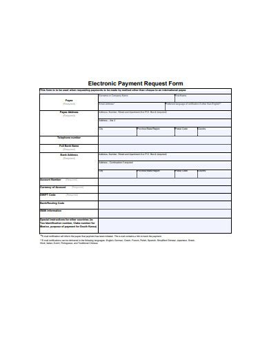 Payment Request Form - 13+ Examples, Format, How to Create, PDF