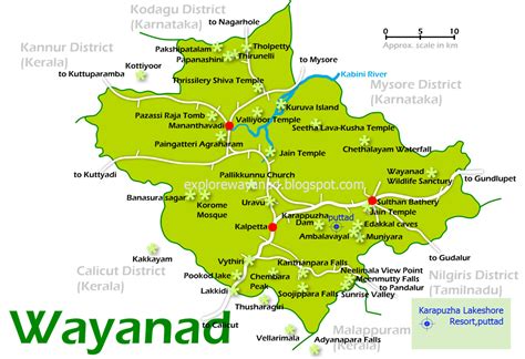 Wayanad Map Tourist Places - Bobbie Stefanie