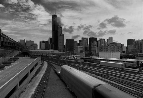 Chicago Skyline from Roosevelt Bridge Photograph by Lee Hoffner