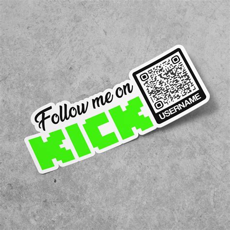 Custom Kick Sticker Word QR Code Custom Word QR Code Personalised Kick Sticker Custom Social ...