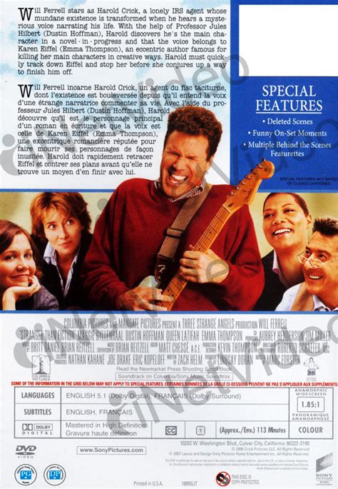 Stranger Than Fiction (Will Ferrell) on DVD Movie