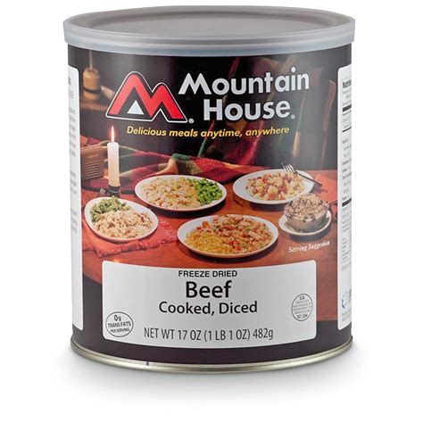 Mountain House Emergency Food Freeze-Dried Diced Beef - 90772, Survival ...