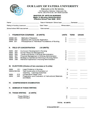 Bsn Curriculum Olfu - Fill Online, Printable, Fillable, Blank | pdfFiller