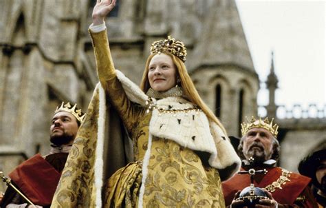 Queen Elizabeth I (Cate Blanchett) 'Elizabeth' 1998. The 'Coronation' costume designed by ...