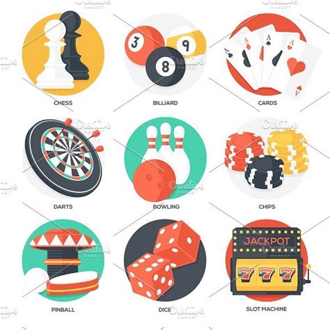 9 Casino and Leisure Games Icons | Game icon, Business card logo, Casino