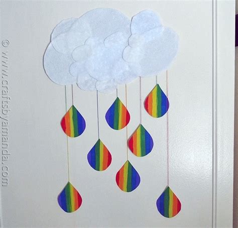 Rainbow Crafts: Cloud and Rainbow Raindrops - Crafts by Amanda