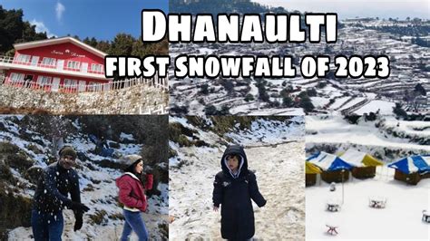 Dhanaulti snowfall | MUSSOORIE | DHANAULTI Uttarakhand |Finally baraf pad gayi |dhanaulti 2023 ...