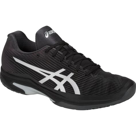 Asics Mens Solution Speed FF Tennis Shoes - Black/Silver - Tennisnuts.com