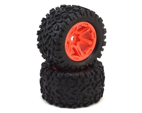 Traxxas Talon EXT Tires 3.8" Pre-Mounted Monster Truck Tires (2) (Orange) [TRA8672A] - HobbyTown