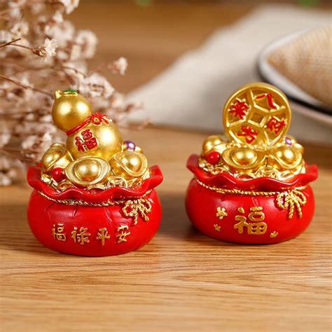 #2024 CNY Decorations# Home Decorations Cornucopia of Good Luck Purse Resin Crafts Cute ...