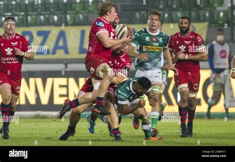 Jac Morgan (Scarlets) during Benetton Treviso vs Scarlets Rugby, Rugby Guinness Pro 14 match ...