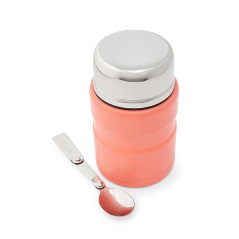 490ml Coral Food Flask with Spoon - Kmart