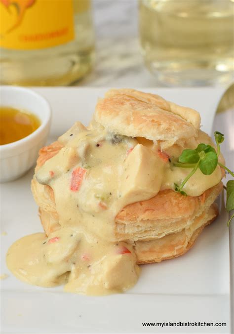 Chicken and Mushroom Vol-au-vent Recipe - My Island Bistro Kitchen