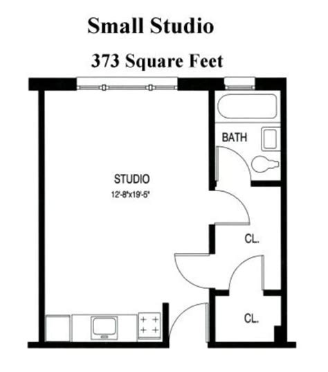 Studio Apartment Floor Plan